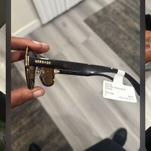 Versace Black and Gold Sunglasses